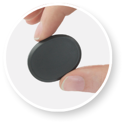 The small SolusGuard Wearable Panic Button clipped is activated with one press and sends an emergency alert